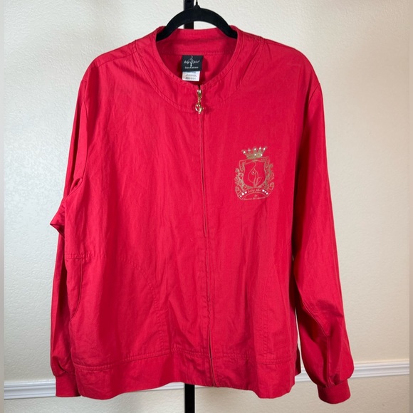 Baby Phat Jackets & Blazers - Vintage Baby Phat Red Bomber Jacket 2XL Gold Cat Zipper Hip Hop Streetwear Boxy